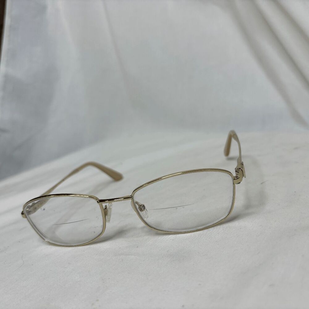 Emozioni Safilo Elasta EM4362 Gold Eyeglasses Frame Only Italy Nice Glasses